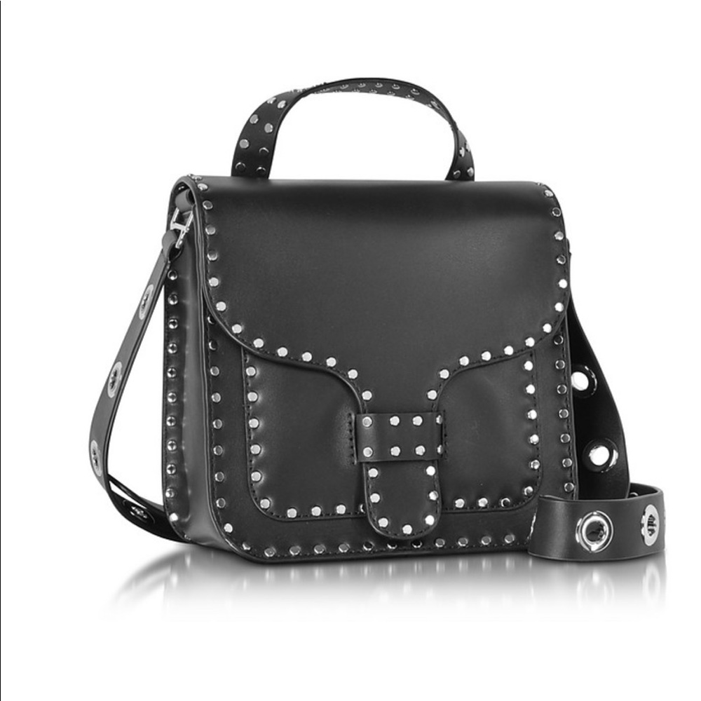 Rebecca Minkoff Black Studded Leather Satchel
